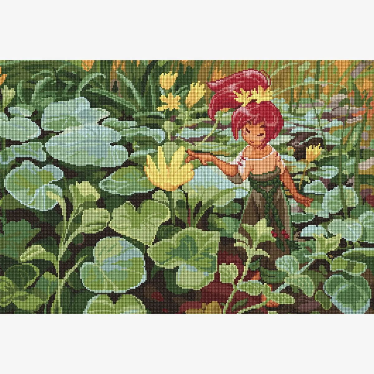 First Blooms, Large Pastoral Diamond Painting Kit, Square Drills