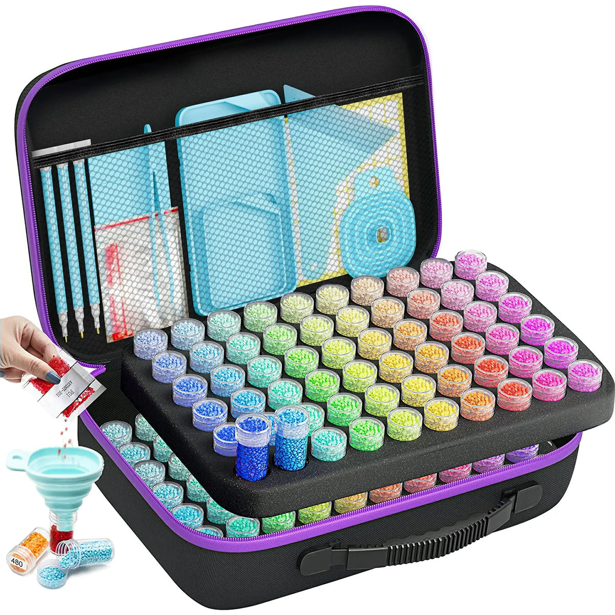 Medium Size 120 Containers Diamond Painting Storage Case - ARTDOT