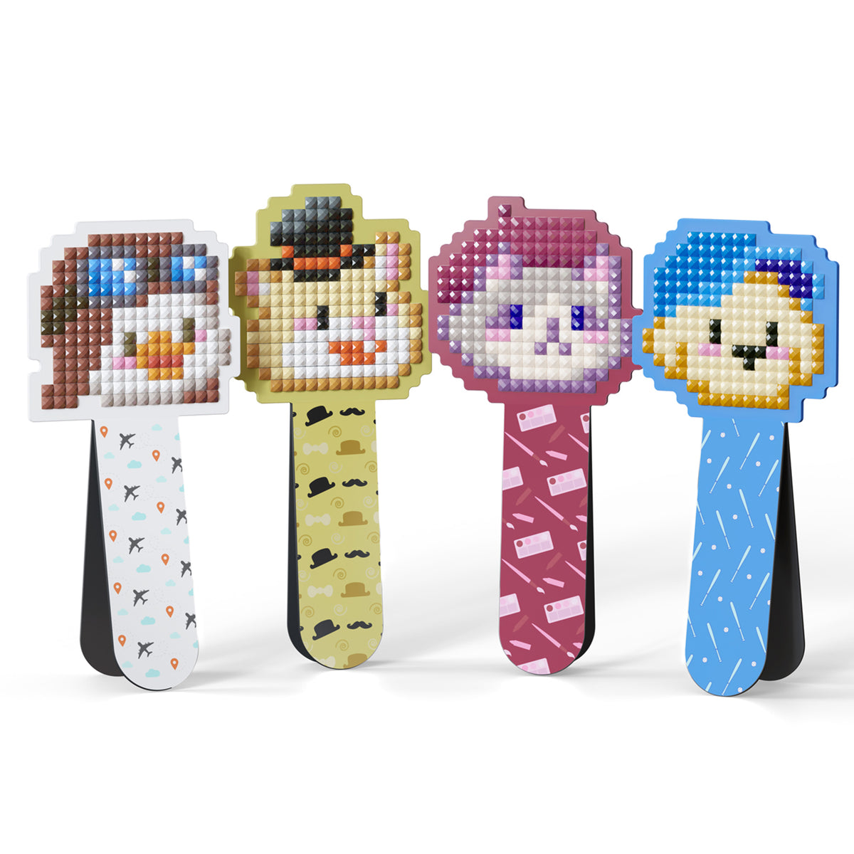 Diamond Art DIY Bookmarks Kit, Cute Magnetic Craft Gift for Kids & Adults (4PCS) ARTDOT