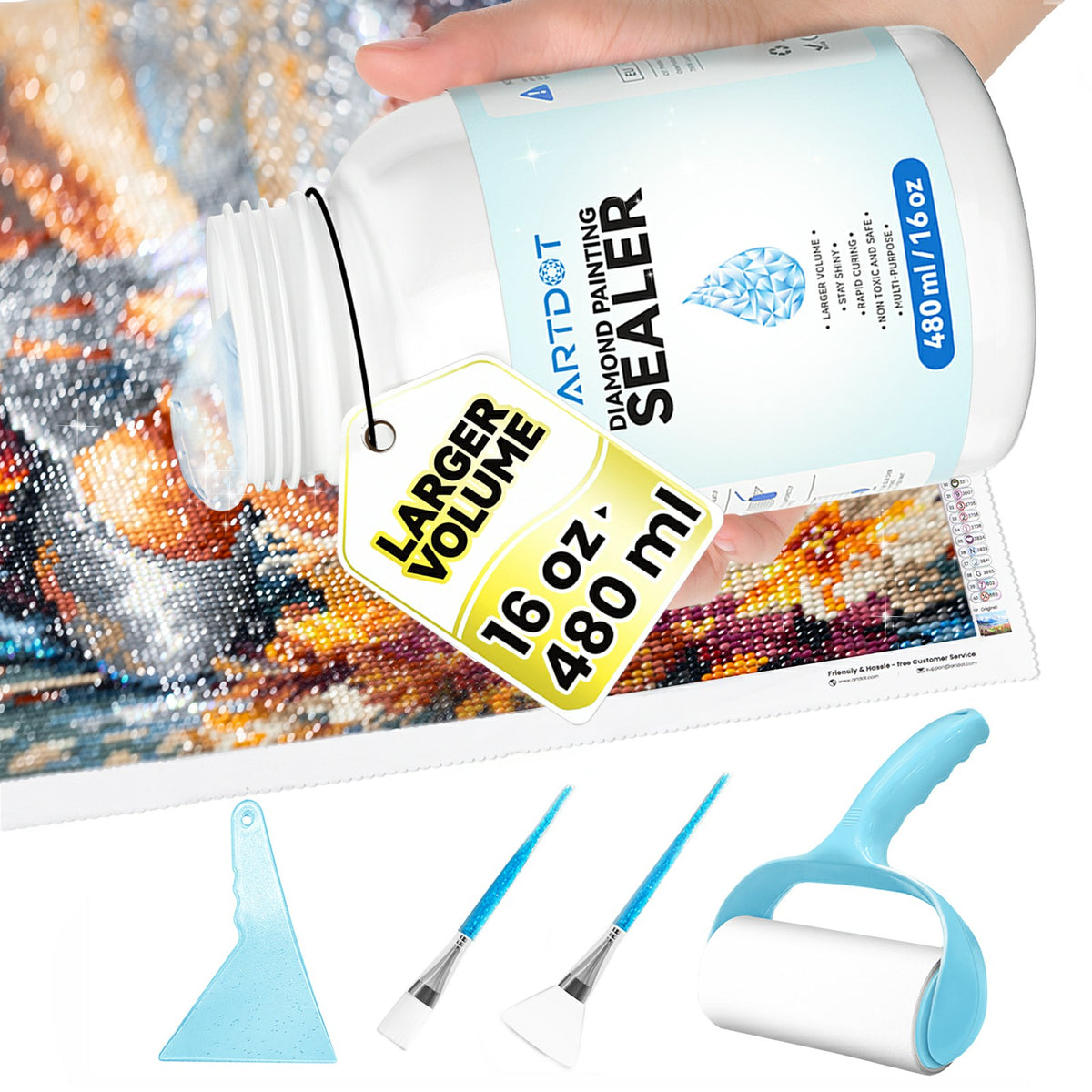 16 oz/480 ml Diamond Painting Sealer Kits ARTDOT