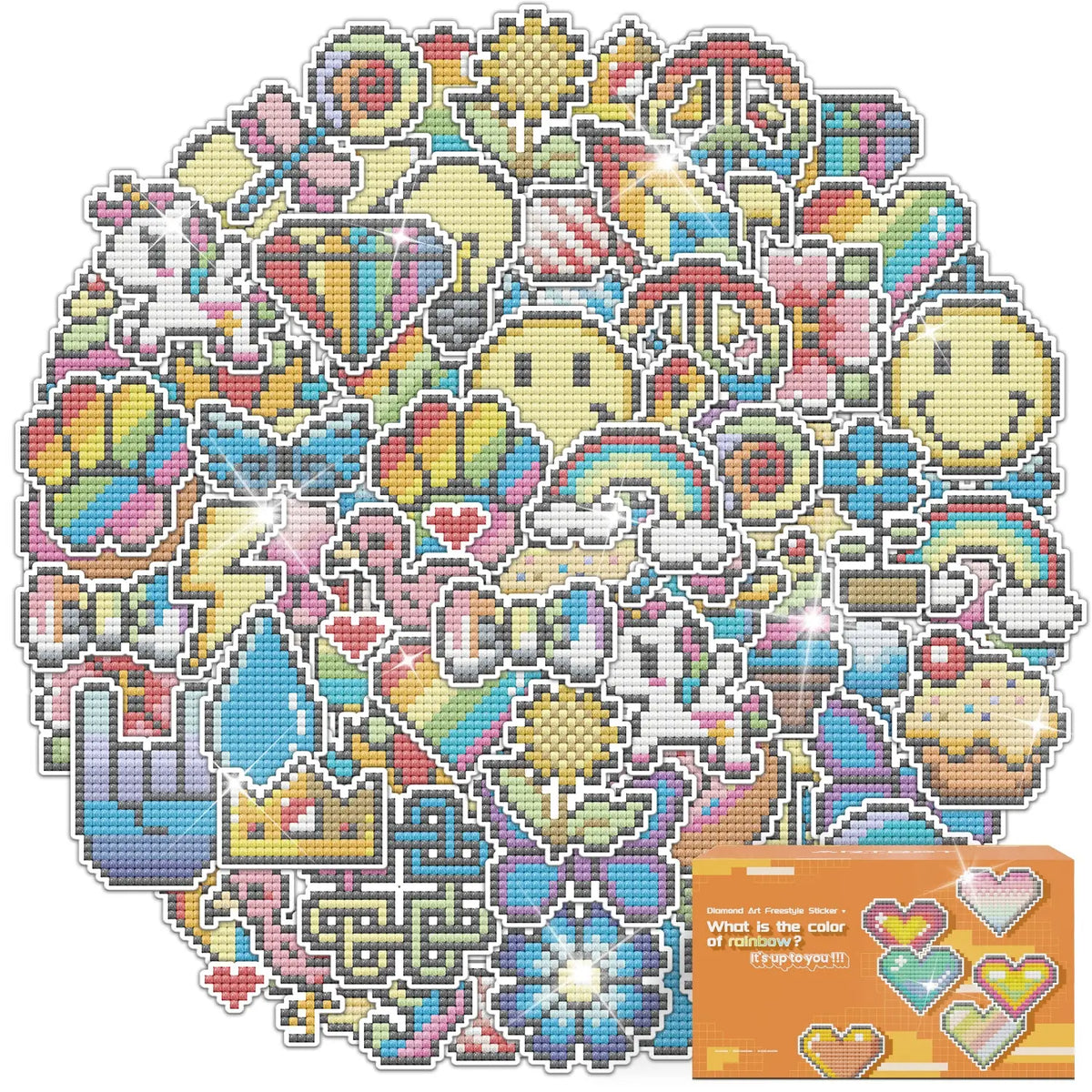 38 Freestyle Diamond Painting Stickers Kits - ARTDOT