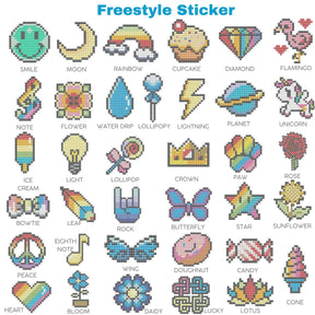 38 Freestyle Diamond Painting Stickers Kits - ARTDOT