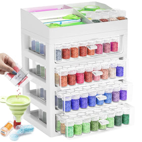 4 Drawers (192 bottles) Multi-function Diamond Painting Containers - ARTDOT