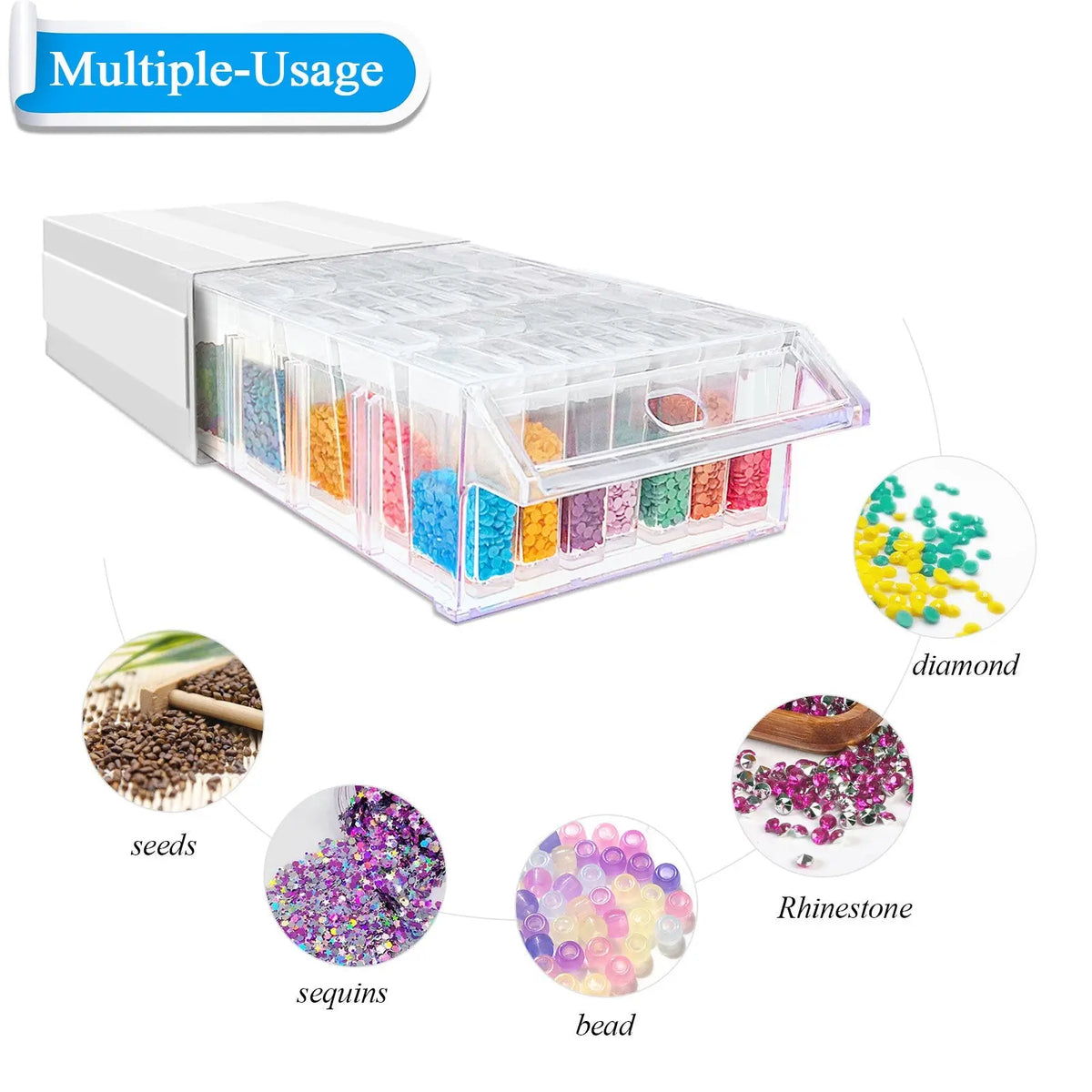 9 Drawers Stackable Diamond Painting Storage (Square Bottle) - ARTDOT
