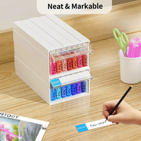 9 Drawers Stackable Diamond Painting Storage (Square Bottle) - ARTDOT