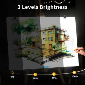 A1 Light Pad for Diamond Painting - 3 levels brightness - ARTDOT