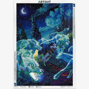 Ancestral Run, Fantastic Animal Large Diamond Painting Kit (Square Drills, 18.7"×27.6") ARTDOT