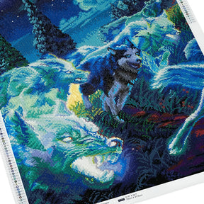Ancestral Run, Fantastic Animal Large Diamond Painting Kit (Square Drills, 18.7"×27.6") ARTDOT