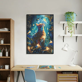 Butterfly Cat, Fantastic Animal Large Diamond Painting Kit (Square Drills, 18.7"×27.6") ARTDOT