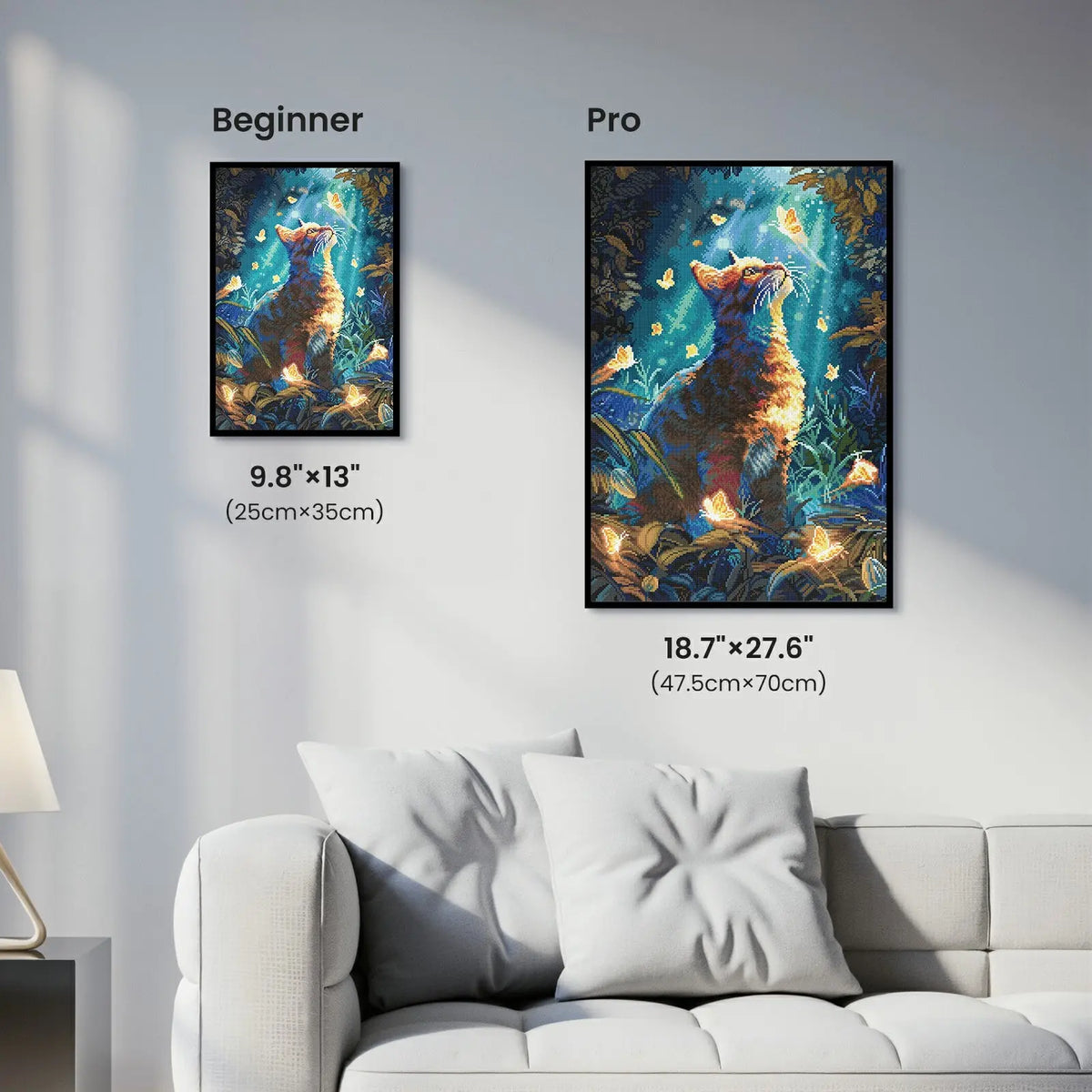 Butterfly Cat, Fantastic Animal Large Diamond Painting Kit (Square Drills, 18.7"×27.6") ARTDOT