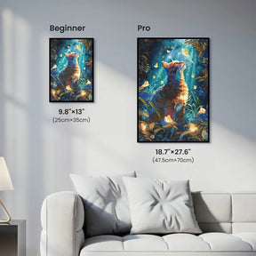 Butterfly Cat, Fantastic Animal Large Diamond Painting Kit (Square Drills, 18.7"×27.6") ARTDOT
