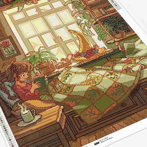 Cozy Reading, Large Diamond Painting Kit (Square Drills, 18.7"×27.6") ARTDOT