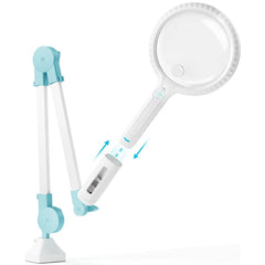 Detachable Magnifying Glass Lamp with Clamp