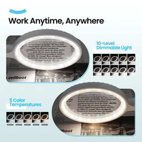 Detachable Magnifying Glass Lamp with Clamp ARTDOT