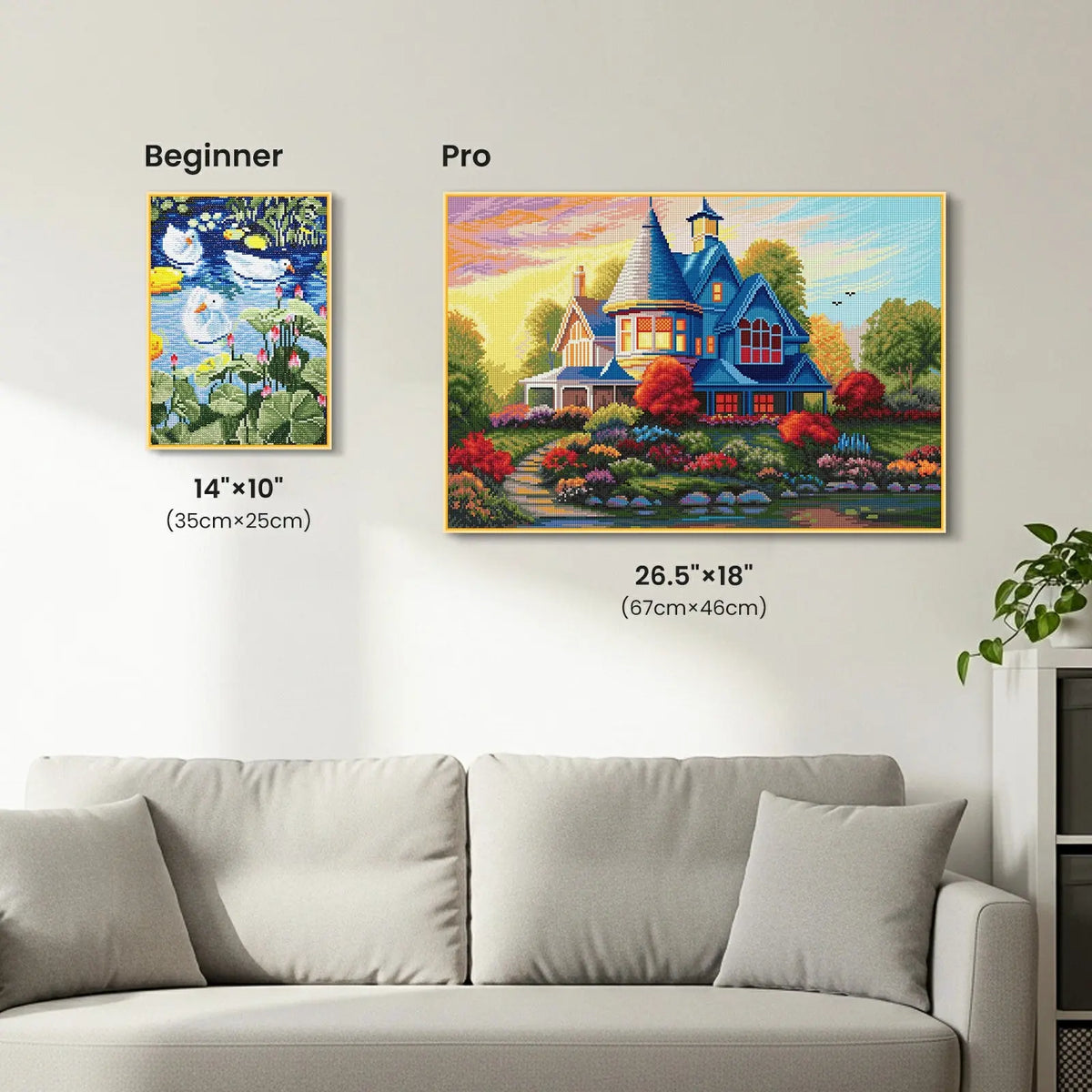 Evening Glow, Idyllic Homes Large Diamond Painting Kit (Square Drills, 26.5"×18") ARTDOT