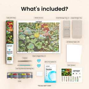 First Blooms, Large Pastoral Diamond Painting Kit, Square Drills