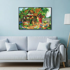 Gardener's Haven, Idyllic Homes Large Diamond Painting Kit (Square Drills, 26.5"×18") ARTDOT