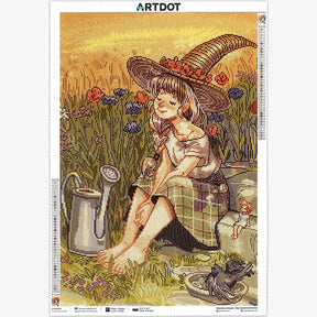 In the Sun, Large Pastoral Diamond Painting Kit (Square Drills, 18.7"×27.6")