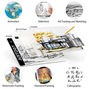 Artdot A2 Size Light Pad for Diamond Art - functions