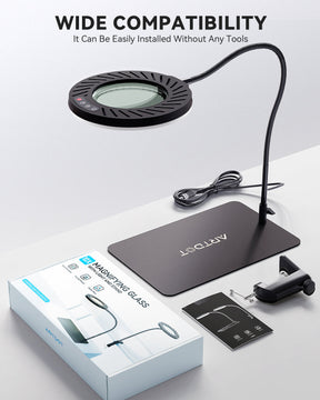 Magnifying Glass With Light And Stand - ARTDOT