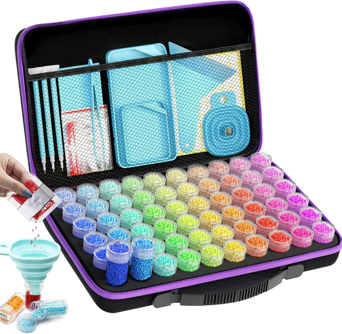 Medium Size 60 Containers Diamond Painting Storage Case - ARTDOT