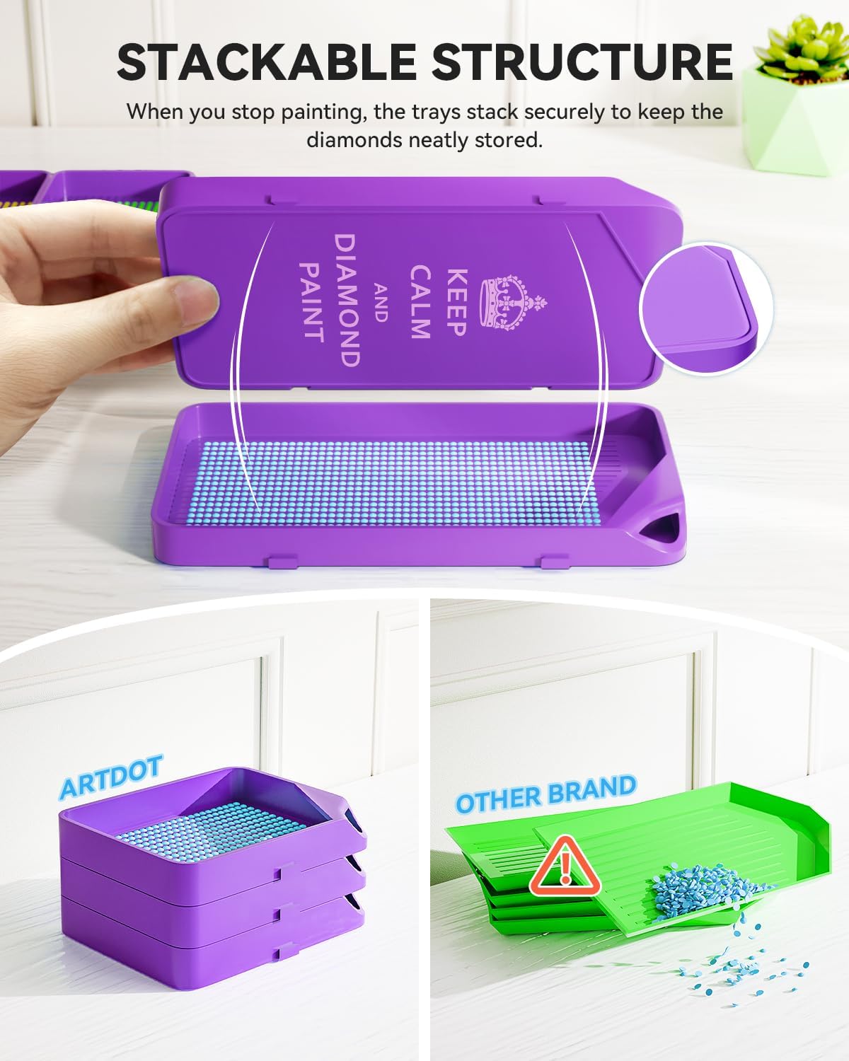 Purple Diamond Painting Trays Kit - ARTDOT