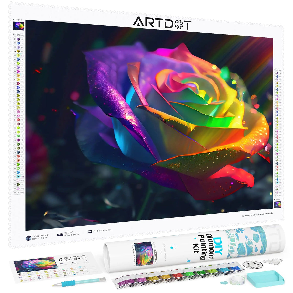 ローズダイヤモンドペインティングキット - ARTDOT