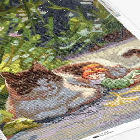 Warm in the Sun, Large Pastoral Diamond Painting Kit (Square Drills, 18.7"×27.6")