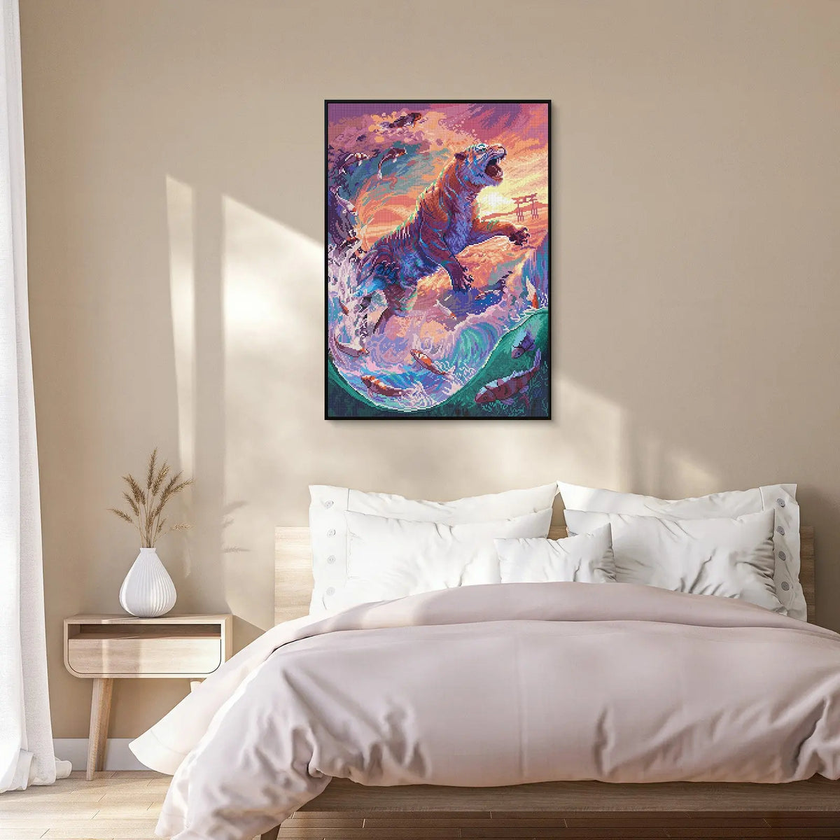Water Tiger, Fantastic Animal Large Diamond Painting Kit (Square Drills, 18.7"×27.6") ARTDOT
