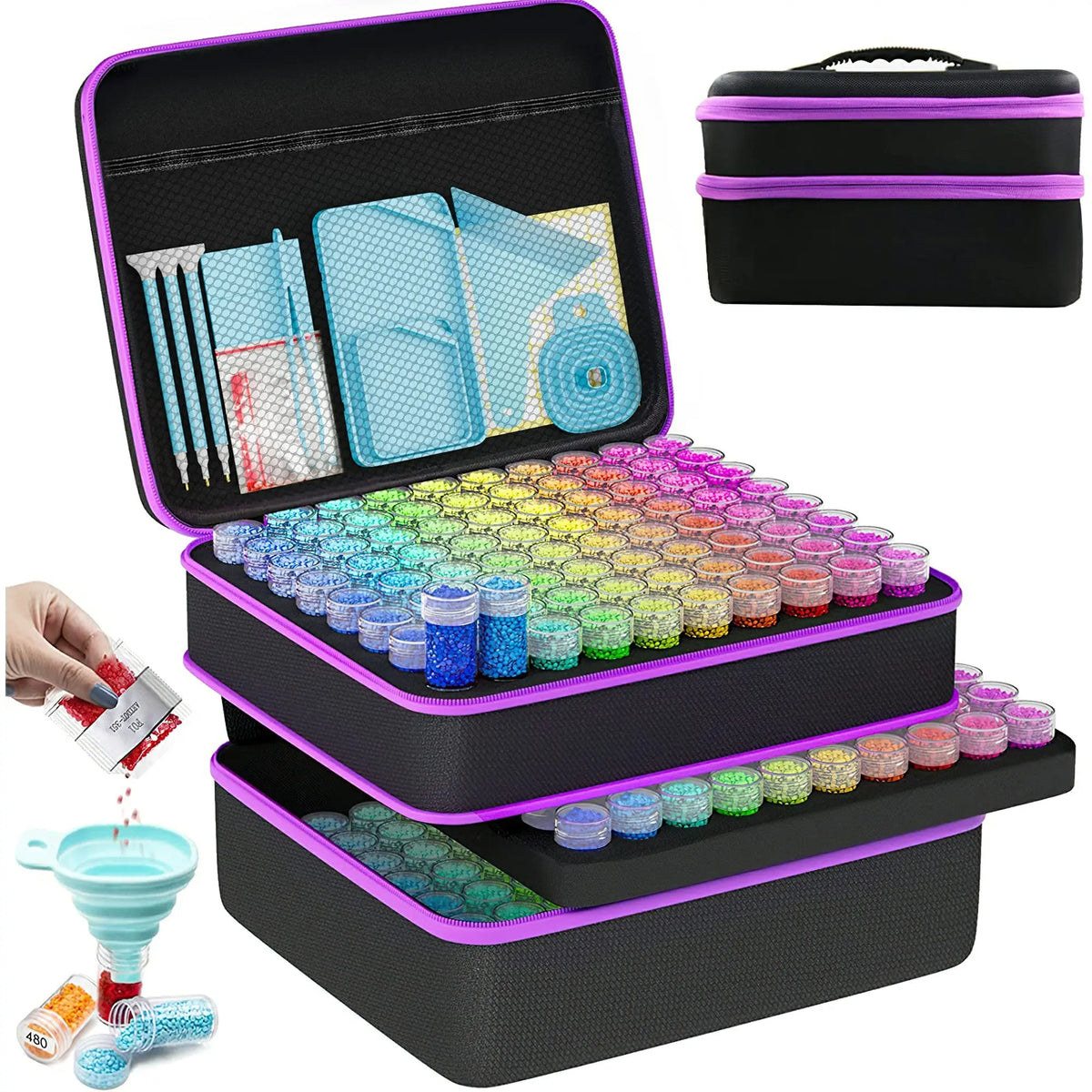 Medium Size 240 Containers Diamond Painting Storage Case - ARTDOT