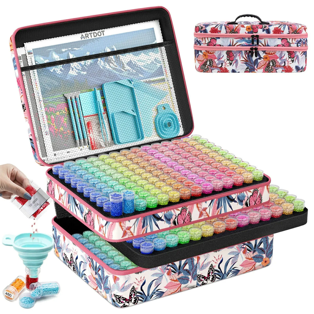 Medium Size 420 Containers Diamond Painting Storage Case - ARTDOT