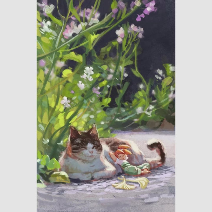 Warm in the Sun in painting
