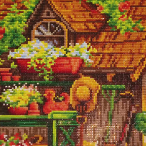 Gardener's Haven, Idyllic Homes Large Diamond Painting Kit (Square Drills, 26.5"×18")